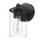 Z-Lite Thayer Vanity, 1-Light, 4.75 In.W x 5.75 In.L x 8.75 In.H, Matte Black/Clear 742-1S-MB - alternate 4